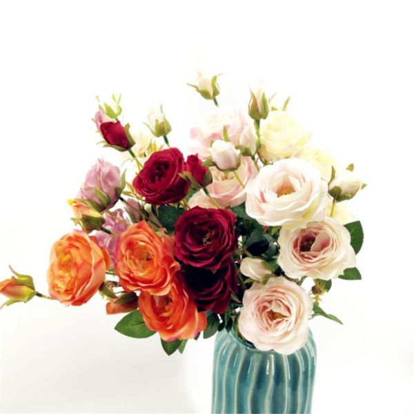 10pcs artificial roses six heads white/pink/purple/orange/red color rose flower stems for wedding centerpieces
10pcs artificial roses six heads white/pink/purple/orange/red color rose flower stems for wedding centerpieces
