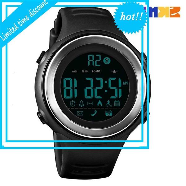 time beauty skmei sports multifunctional android ios connection fashion smart calls to remind men's watch, Slivery;brown
time beauty skmei sports multifunctional android ios connection fashion smart calls to remind men's watch, Slivery;brown