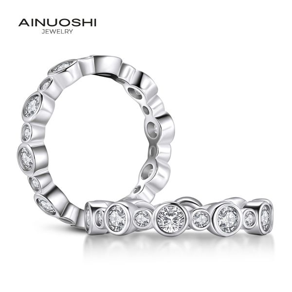 ainuoshi fashion 925 sterling silver full eternity women engagement ring simulated diamond princess wedding silver rings jewelry y200106, Slivery;golden
ainuoshi fashion 925 sterling silver full eternity women engagement ring simulated diamond princess wedding silver rings jewelry y200106, Slivery;golden