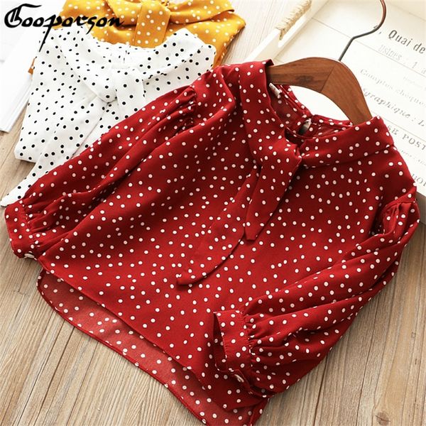 girls chiffon blouse shirt wine red dot long sleeve spring shirts for baby girl basic outfits 2019 children cute clothes y200704, White;black
girls chiffon blouse shirt wine red dot long sleeve spring shirts for baby girl basic outfits 2019 children cute clothes y200704, White;black