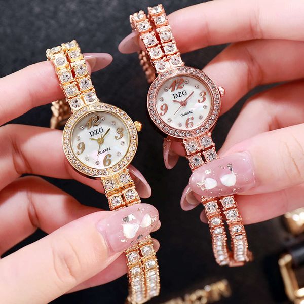diamond with 2020 new dzg women's watch small dial shell face quartz watch leisure simple temperament watch, Slivery;brown
diamond with 2020 new dzg women's watch small dial shell face quartz watch leisure simple temperament watch, Slivery;brown