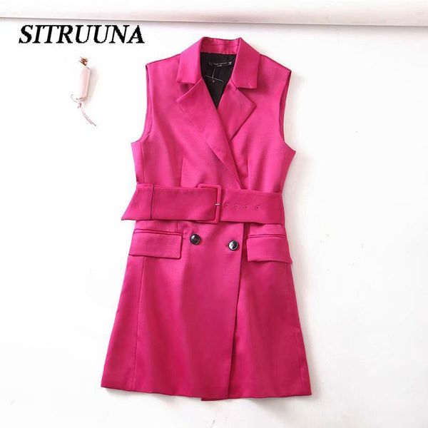 sitruuna silky jacket women sleeveless jacket vests women elegant tailored collar tie belt waistcoat ladies vest1, Black;white
sitruuna silky jacket women sleeveless jacket vests women elegant tailored collar tie belt waistcoat ladies vest1, Black;white