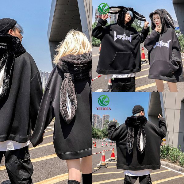 couple 2019 rabbit autumn winter hoodie plush hip ear hop personality fashion black sweatshirt long sleeve men women top 
couple 2019 rabbit autumn winter hoodie plush hip ear hop personality fashion black sweatshirt long sleeve men women top