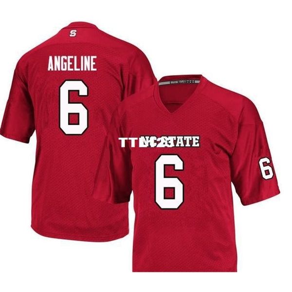 121 nc state wolfpack cary angeline #6 real full embroidery college jersey size s-4xl or custom any name or number jersey, Black
121 nc state wolfpack cary angeline #6 real full embroidery college jersey size s-4xl or custom any name or number jersey, Black