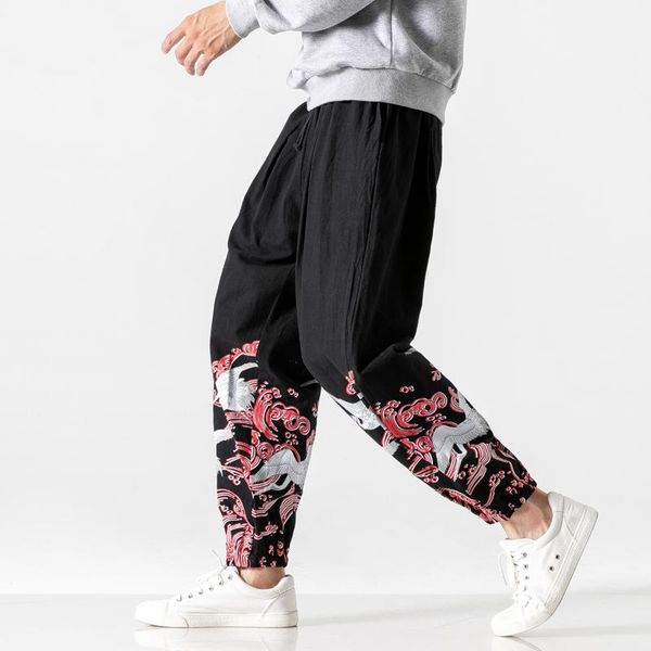 men's pants fashion mens loose harem men 2021 cotton linen chinese style trousers male jogging print oversize 5xl, Black
men's pants fashion mens loose harem men 2021 cotton linen chinese style trousers male jogging print oversize 5xl, Black