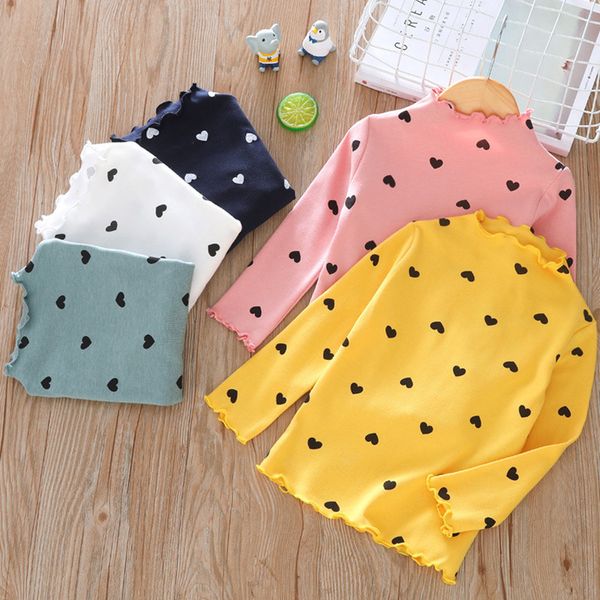 new arrival spring autumn baby girl long sleeve turtleneck love dot t-shirt cotton fashion kids costume casual bottoming tee y200704, Blue
new arrival spring autumn baby girl long sleeve turtleneck love dot t-shirt cotton fashion kids costume casual bottoming tee y200704, Blue