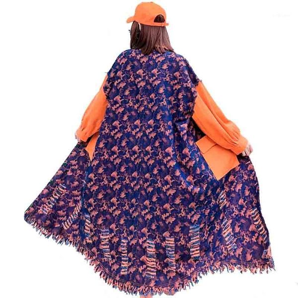 qing mo green orange women denim coat 2020 women patchwork color coat female irregular outwear with tassel zqy30351, Tan;black
qing mo green orange women denim coat 2020 women patchwork color coat female irregular outwear with tassel zqy30351, Tan;black