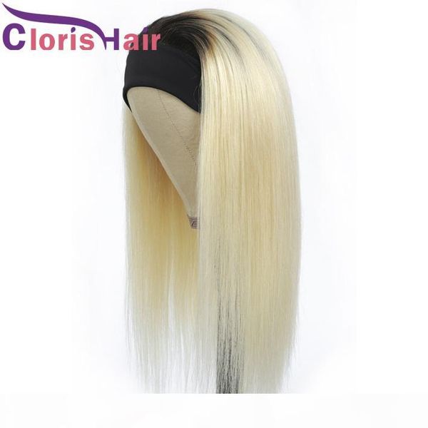 adjustable headband wig platinum blonde colored human hair glueless straight full scarf wigs for black women 1b 613 ombre wig with headband, Black;brown
adjustable headband wig platinum blonde colored human hair glueless straight full scarf wigs for black women 1b 613 ombre wig with headband, Black;brown
