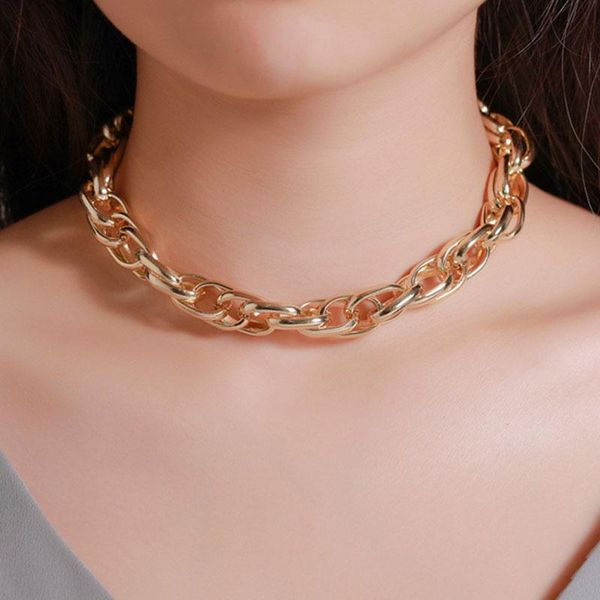 exaggerate metal necklace punk ladies choker necklace simple metal thick chain fashion jewelry gifts women, Silver
exaggerate metal necklace punk ladies choker necklace simple metal thick chain fashion jewelry gifts women, Silver