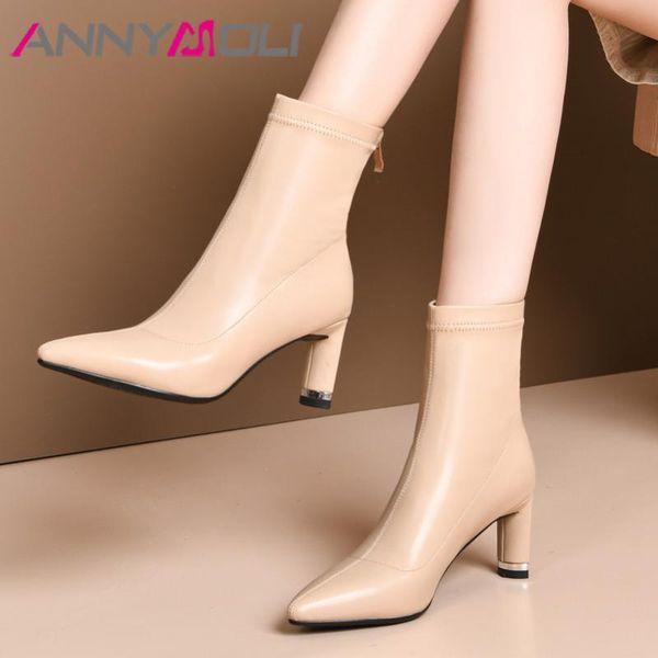 annymoli short boots women shoes zipper high heel ankle boots pointed toe chunky heels stretch female autumn black size 42
annymoli short boots women shoes zipper high heel ankle boots pointed toe chunky heels stretch female autumn black size 42