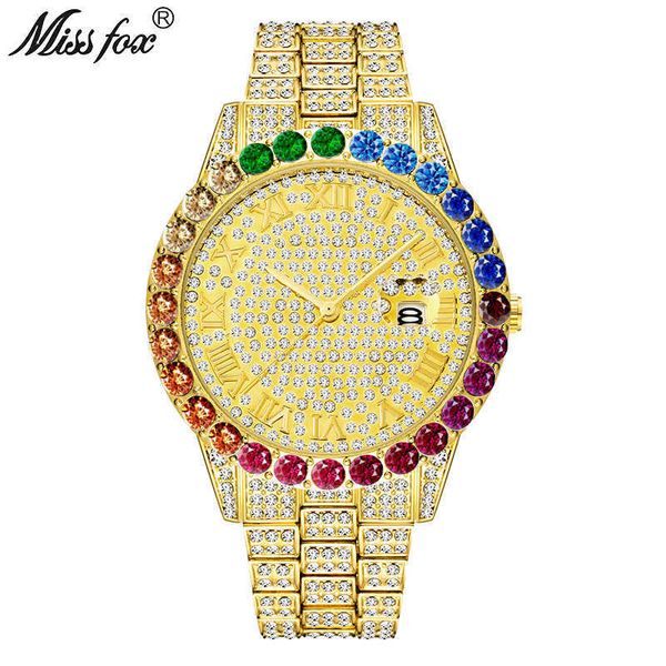 new personalized hip hop diamond inlaid large dial calendar men's watch high grade waterproof rainbow gradient diamond, Slivery;brown
new personalized hip hop diamond inlaid large dial calendar men's watch high grade waterproof rainbow gradient diamond, Slivery;brown