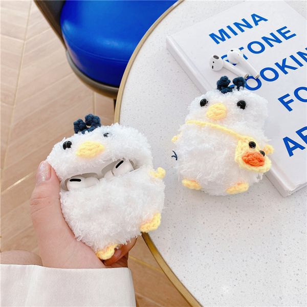 3d cute cartoon plush duck earphone case for airpods 2 case soft silicone cover for airpods pro wireless protective accessories
3d cute cartoon plush duck earphone case for airpods 2 case soft silicone cover for airpods pro wireless protective accessories