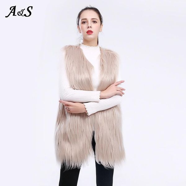 long faux fur vest coat autumn winter warm faux fur jacket coat oversize outerwear ladies female soft fluffy jacket women, Black
long faux fur vest coat autumn winter warm faux fur jacket coat oversize outerwear ladies female soft fluffy jacket women, Black