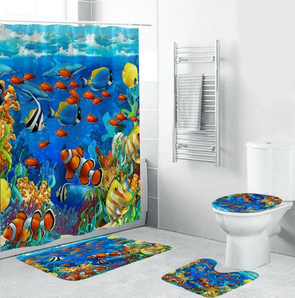 underwater world fish shower curtain polyester waterproof curtains bathroom pedestal rug lid toilet cover bath mat set
underwater world fish shower curtain polyester waterproof curtains bathroom pedestal rug lid toilet cover bath mat set