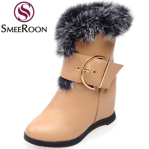 smeeroon fashion buckle ankle boots for women height increasing boots comfortable round toe warm winter snow campus shoes, Black
smeeroon fashion buckle ankle boots for women height increasing boots comfortable round toe warm winter snow campus shoes, Black