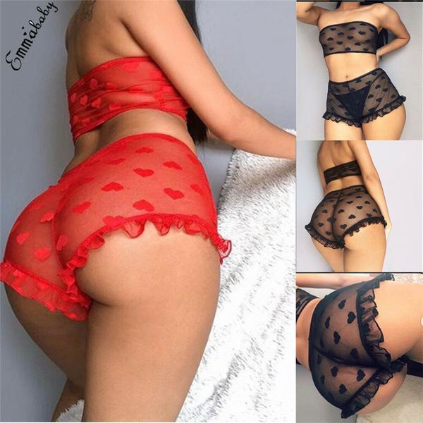 womens heart shape print lace lingerie set erotic high stretch g-string underwear babydoll, Red;black
womens heart shape print lace lingerie set erotic high stretch g-string underwear babydoll, Red;black