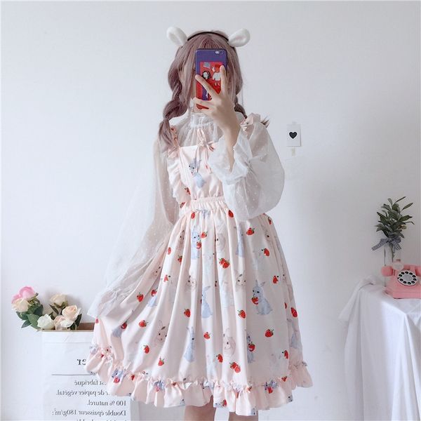 strawberry rabbit lolit girl jsk cute sweet and soft girl dress dress dressstrawberry dresswave point chiffon inside rlmmy, Black;gray
strawberry rabbit lolit girl jsk cute sweet and soft girl dress dress dressstrawberry dresswave point chiffon inside rlmmy, Black;gray