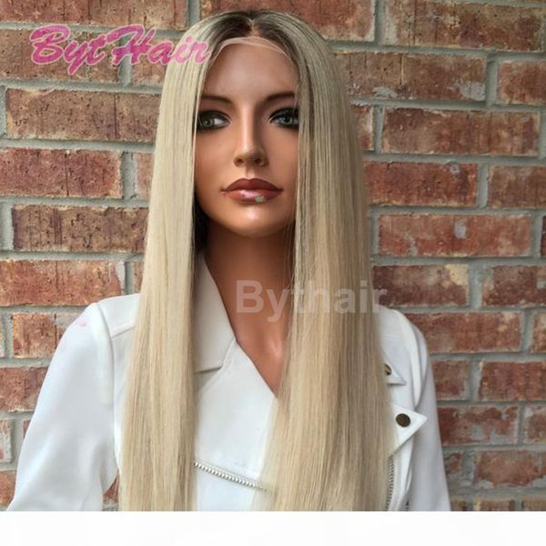 bythair 60# blonde silky straight long human hair full lace wigs 130% 150% density brazilian virgin hair lace front wigs with dark roots, Black;brown
bythair 60# blonde silky straight long human hair full lace wigs 130% 150% density brazilian virgin hair lace front wigs with dark roots, Black;brown