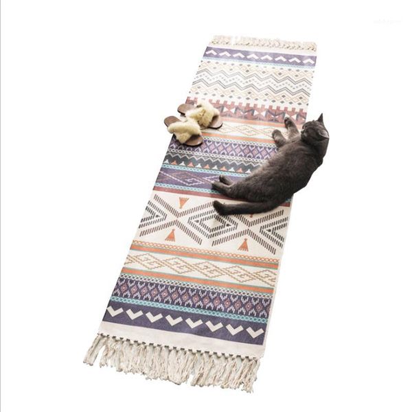 carpets retro bohemian style hand tassel woven cotton linen carpet bedside rug geometric floor mat long home decoration1
carpets retro bohemian style hand tassel woven cotton linen carpet bedside rug geometric floor mat long home decoration1