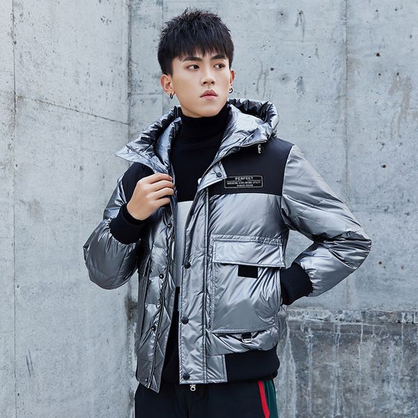 winter mens white duck down coats hooded short shining puffer jackets male thick hip hop streetwear for men outerwear jk-916, Black
winter mens white duck down coats hooded short shining puffer jackets male thick hip hop streetwear for men outerwear jk-916, Black