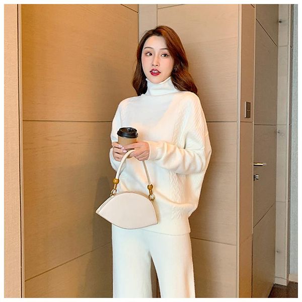 women's tracksuits womens knitting two piece set plus size batwing sleeve turtleneck sweater casual high waist wide leg pants, Gray
women's tracksuits womens knitting two piece set plus size batwing sleeve turtleneck sweater casual high waist wide leg pants, Gray