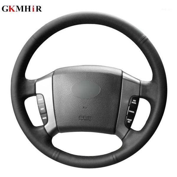 black artificial leather diy hand-stitched car steering wheel cover for kia sorento 2004 2005 2006 2007 20081
black artificial leather diy hand-stitched car steering wheel cover for kia sorento 2004 2005 2006 2007 20081