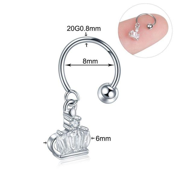 1pc steel diy 9styles cz gem pendant dangle hoop cartilage earring helix tragus rook lobe ear piercing fashion women jewelry 20g q sqcalb, Silver
1pc steel diy 9styles cz gem pendant dangle hoop cartilage earring helix tragus rook lobe ear piercing fashion women jewelry 20g q sqcalb, Silver