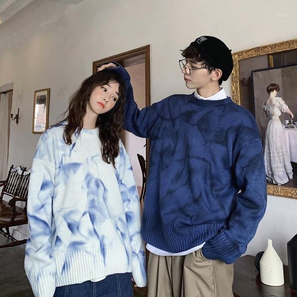 sweater men's warm fashion tie dye casual o-neck knit pullover men streetwear loose couple sweter clothes knitting sweaters male1, White;black
sweater men's warm fashion tie dye casual o-neck knit pullover men streetwear loose couple sweter clothes knitting sweaters male1, White;black