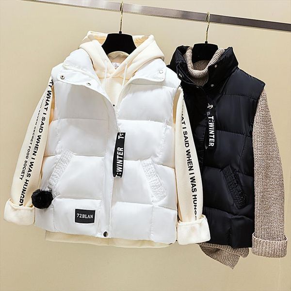 womens vests 2019 new solid short mandarin collar zipper sleeveless casual winter korean version female vest, Black;white
womens vests 2019 new solid short mandarin collar zipper sleeveless casual winter korean version female vest, Black;white