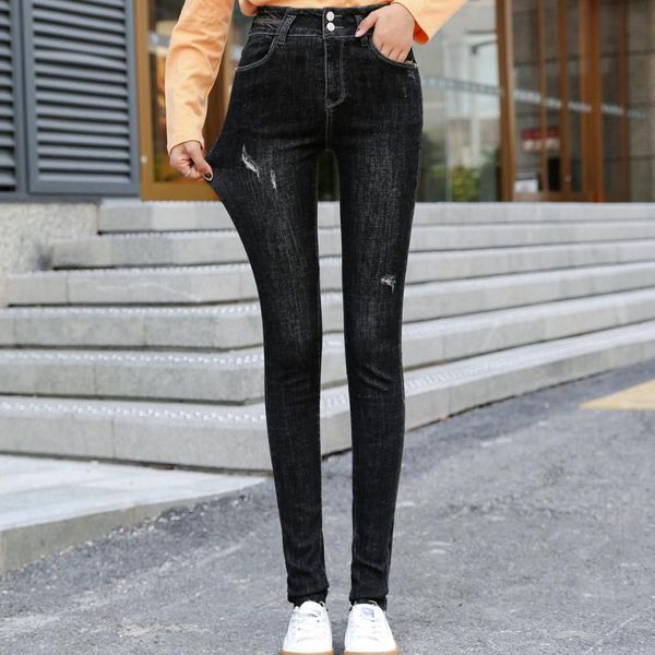 women's jeans black female autumn stretch high waist large size long pencil pants fat slim feet, Blue
women's jeans black female autumn stretch high waist large size long pencil pants fat slim feet, Blue