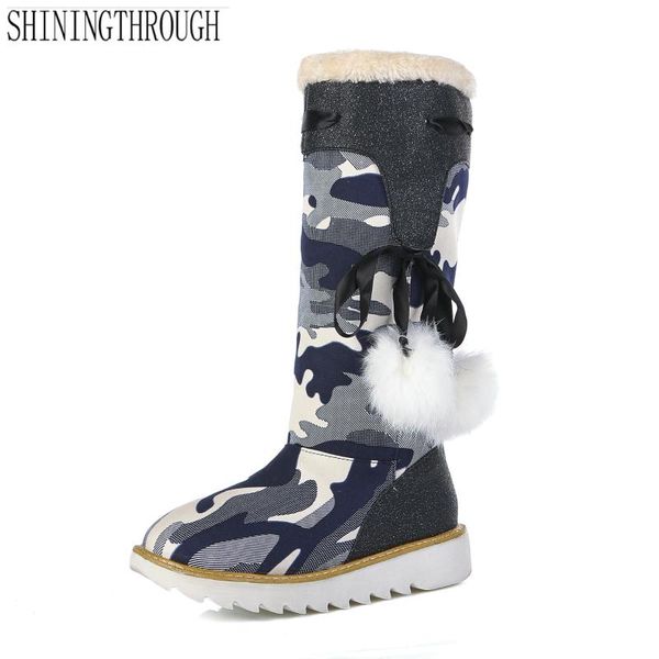 new women knee high boots winter warm snow boots flat women black beige camouflage shoes woman large size 34-43
new women knee high boots winter warm snow boots flat women black beige camouflage shoes woman large size 34-43