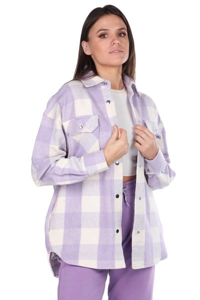 thick plaid jacket, Black;brown