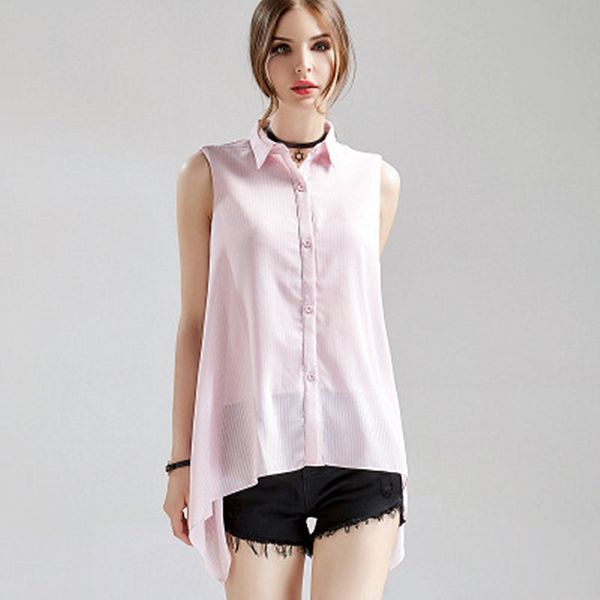 large women's size summer 2020 korean lapel version no mangoes striped fine skin shirt irregular chiffon wqu9, White
large women's size summer 2020 korean lapel version no mangoes striped fine skin shirt irregular chiffon wqu9, White
