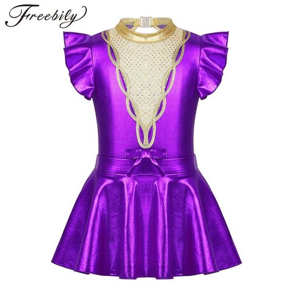 kids shiny sequins metallic gymnastics leotard with skirt set girls ballet dress outfit showman stage performance dance costume, Black;red
kids shiny sequins metallic gymnastics leotard with skirt set girls ballet dress outfit showman stage performance dance costume, Black;red