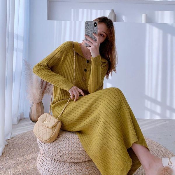 women 2021 autumn winter chic long knit sweater dress female knitted straight dresses casual loose pullover fashion dresses c498, Black;gray
women 2021 autumn winter chic long knit sweater dress female knitted straight dresses casual loose pullover fashion dresses c498, Black;gray
