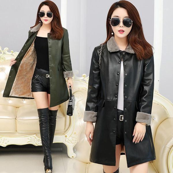 5xl winter fleece female fur leather jacket pu leather black jacket for women casual turn collar warm long outerwear 2020 new1
5xl winter fleece female fur leather jacket pu leather black jacket for women casual turn collar warm long outerwear 2020 new1