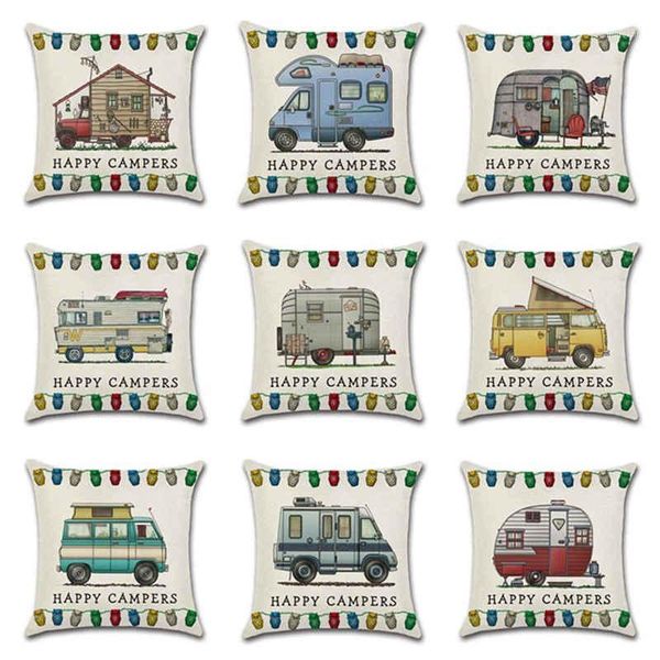 cushion/decorative pillow throw linen decorative limousine case motor homes happy campers cushion cover1
cushion/decorative pillow throw linen decorative limousine case motor homes happy campers cushion cover1