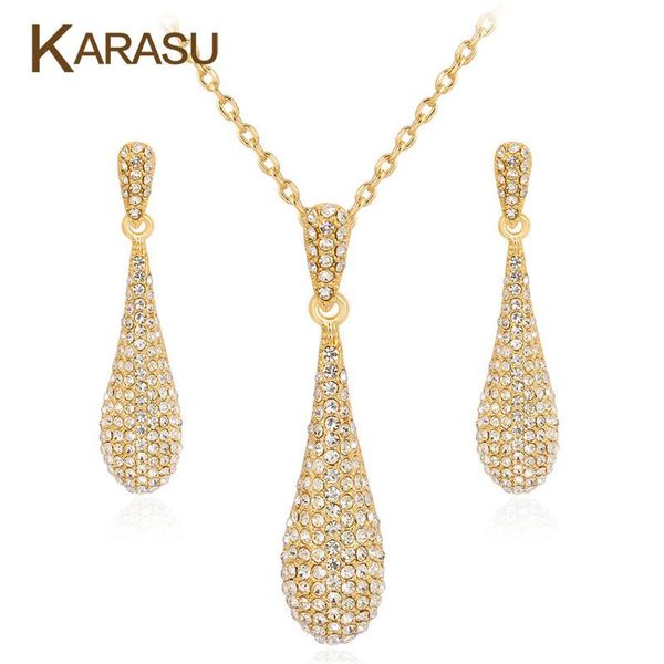 Personality Long Water Drop Necklace Earrings Gold Color Full Rhinestones Jewelry Sets Decorations for Women Bridal Sets, Silver
Personality Long Water Drop Necklace Earrings Gold Color Full Rhinestones Jewelry Sets Decorations for Women Bridal Sets, Silver