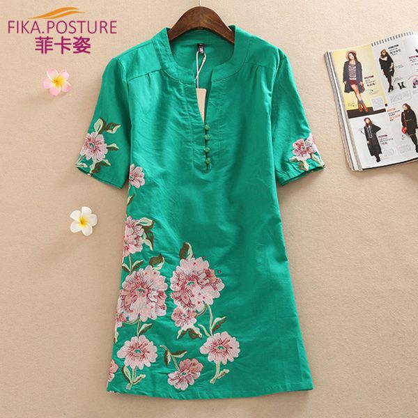 2021 new summer dress fashion short-sleeve v-neck dress knee-length printing vintage embroidery women casual dress plus size 9adc, Black;gray
2021 new summer dress fashion short-sleeve v-neck dress knee-length printing vintage embroidery women casual dress plus size 9adc, Black;gray