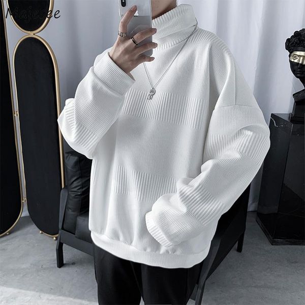 men's sweaters pullovers men turtleneck long sleeve knitted autumn winter clothes underwear elasticity mens solid casual chic harajuku, White;black
men's sweaters pullovers men turtleneck long sleeve knitted autumn winter clothes underwear elasticity mens solid casual chic harajuku, White;black