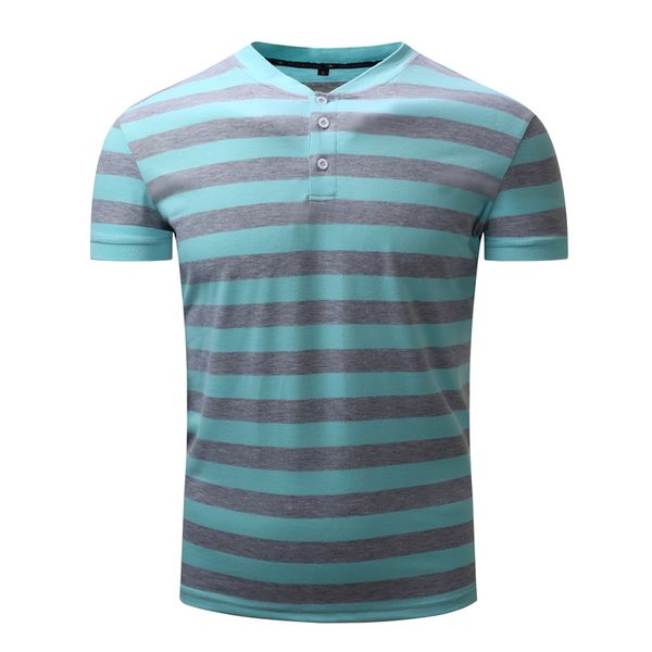 new summer men shirt cotton stand collar men blue purple stripe short-sleeve tees s-xxl, White;black
new summer men shirt cotton stand collar men blue purple stripe short-sleeve tees s-xxl, White;black