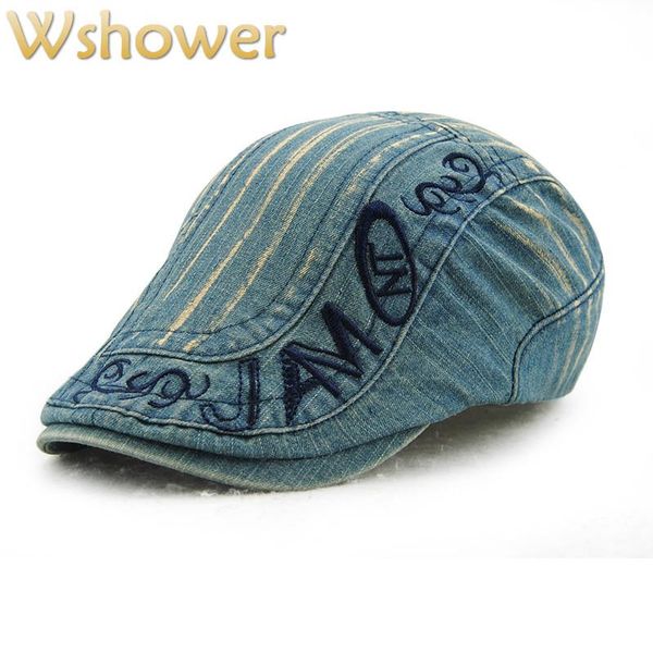 berets fashion spring winter vintage simple solid denim beret buckle flat caps warm artist leisure hat for womens men, Blue;gray
berets fashion spring winter vintage simple solid denim beret buckle flat caps warm artist leisure hat for womens men, Blue;gray