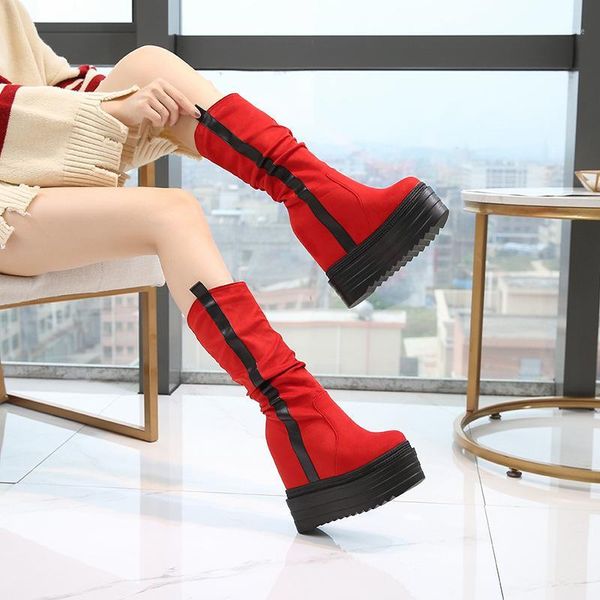 boots the winter 2021 platform shoes fashion high heel inside raised for women middle boots1, Black
boots the winter 2021 platform shoes fashion high heel inside raised for women middle boots1, Black