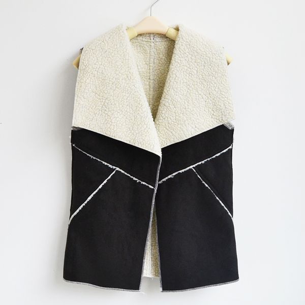 new vintage autumn winter women suede warm fleece turn-down collar vest jackets sleeveless slim outerwear coat waistcoat, Black;white
new vintage autumn winter women suede warm fleece turn-down collar vest jackets sleeveless slim outerwear coat waistcoat, Black;white