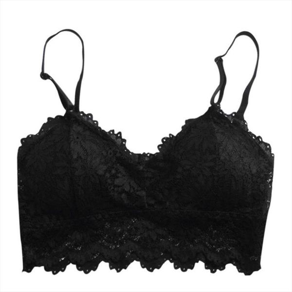 women spaghetti strap crop padded underwear fitness sling vest casual adjustable strap lace floral lace bralette, White
women spaghetti strap crop padded underwear fitness sling vest casual adjustable strap lace floral lace bralette, White