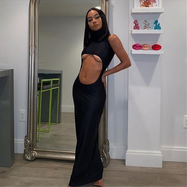 good quality cotton club summer 2021 women high neck sleeveless vestidos womens clothing cute birthday long dress, Black;gray
good quality cotton club summer 2021 women high neck sleeveless vestidos womens clothing cute birthday long dress, Black;gray