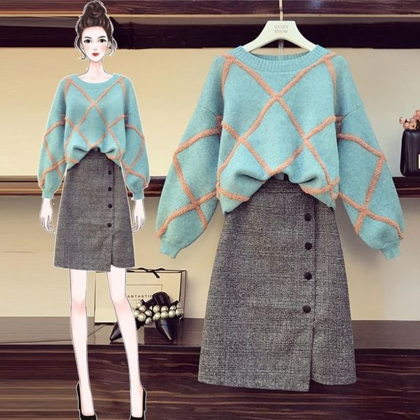 jjxcb large size autumn women's age-reducing mm knitted sweater set dresssweater dress style western fat dress fat girl wear autumn two, Gray
jjxcb large size autumn women's age-reducing mm knitted sweater set dresssweater dress style western fat dress fat girl wear autumn two, Gray