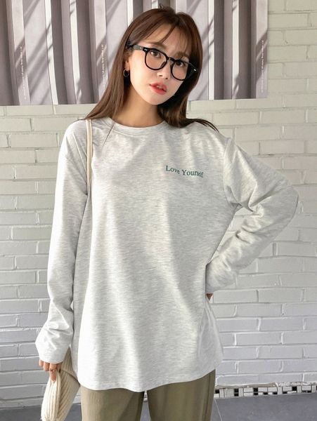 dazy slogan graphic drop shoulder tee s4od#, White