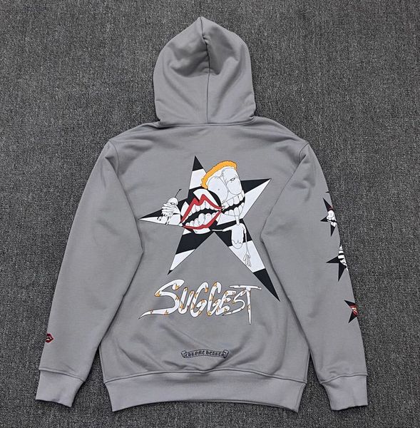 autumn new crosin sanskrit big lip print grey hooded pullover embroidered sweater for men and women, Black
autumn new crosin sanskrit big lip print grey hooded pullover embroidered sweater for men and women, Black