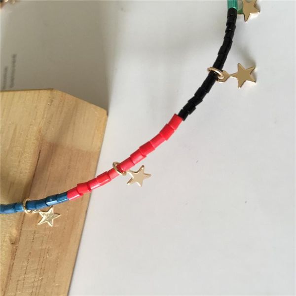 lovely gold color plating small star charm thin colorful bead strand necklace for women gorgeous elegant statement jewelry, Golden;silver
lovely gold color plating small star charm thin colorful bead strand necklace for women gorgeous elegant statement jewelry, Golden;silver